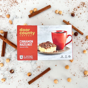 Keurig-style cups with Door County Coffee offer fast, convenient mornings.
