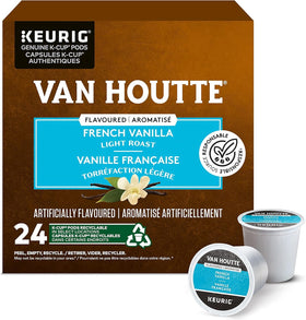 Keurig Van Houtte French Vanilla K-Cups in sealed packaging preserve freshness