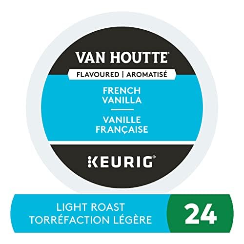 Keurig Van Houtte French Vanilla K-Cup close-up showing single-serve convenience