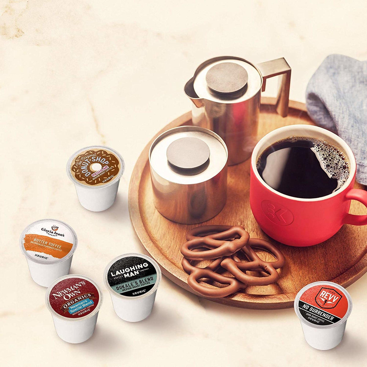 Keurig Variety Pack gift-ready packaging appeals to coffee lovers seeking a sampler.