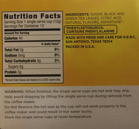 Keurig brewer with HEB Lemon Iced Tea pod ready to brew