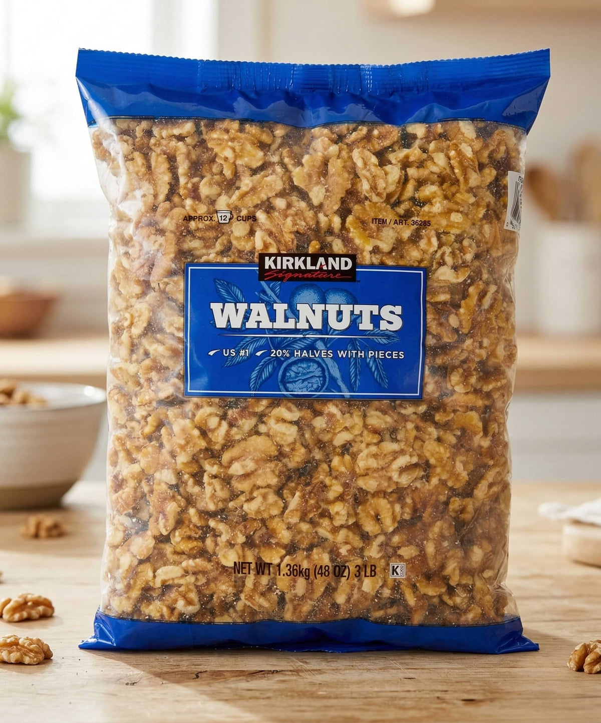 KEV&COOPER US #1 Grade Raw Walnuts bulk bag – versatile ingredient for baking, snacks, and healthy meals.