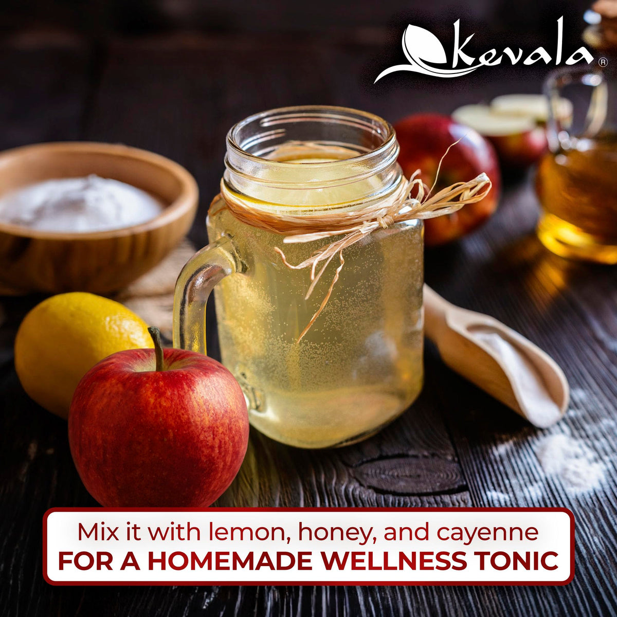 Drizzle of Kevala vinegar over a salad showcasing versatility.