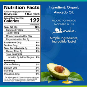 Close-up of Kevala avocado oil pouring for sautéing
