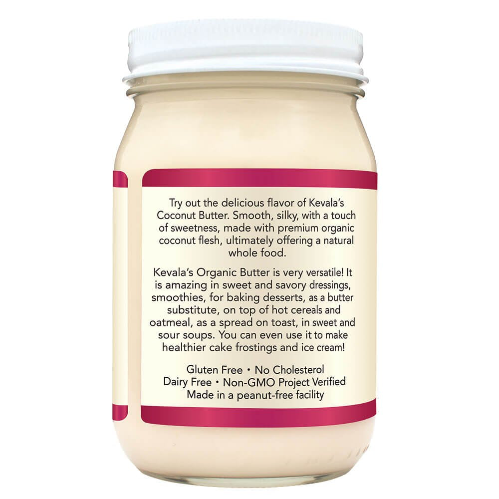 Kevala coconut butter used in baking cookies for rich, mild flavor.