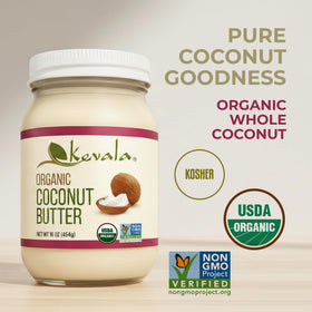 One-ingredient coconut butter: Kevala's organic whole coconut spread.