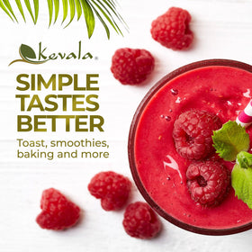 Kevala Organic Coconut Butter on toast with honey drizzle