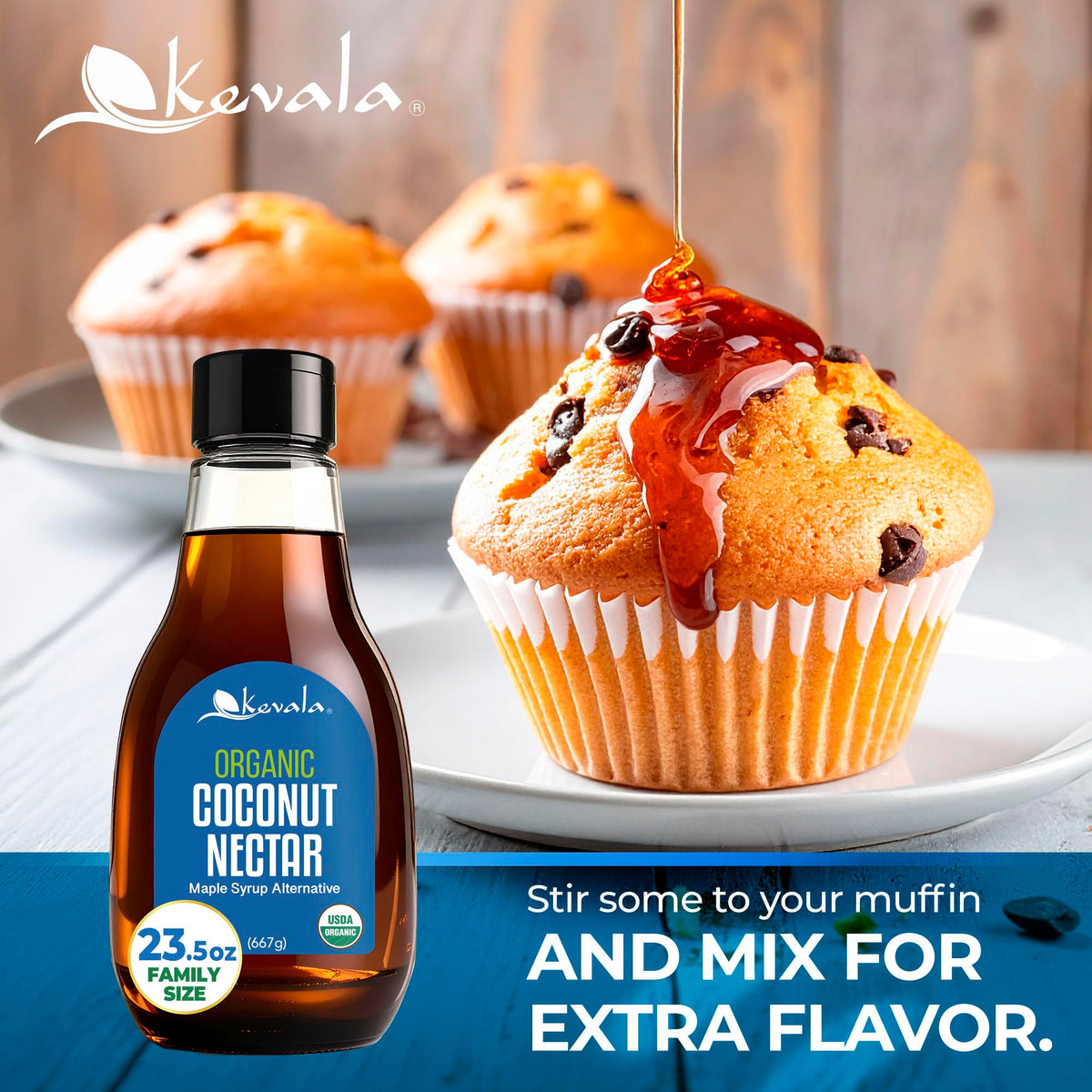 Kevala Coconut Nectar on oatmeal for a natural sweet boost