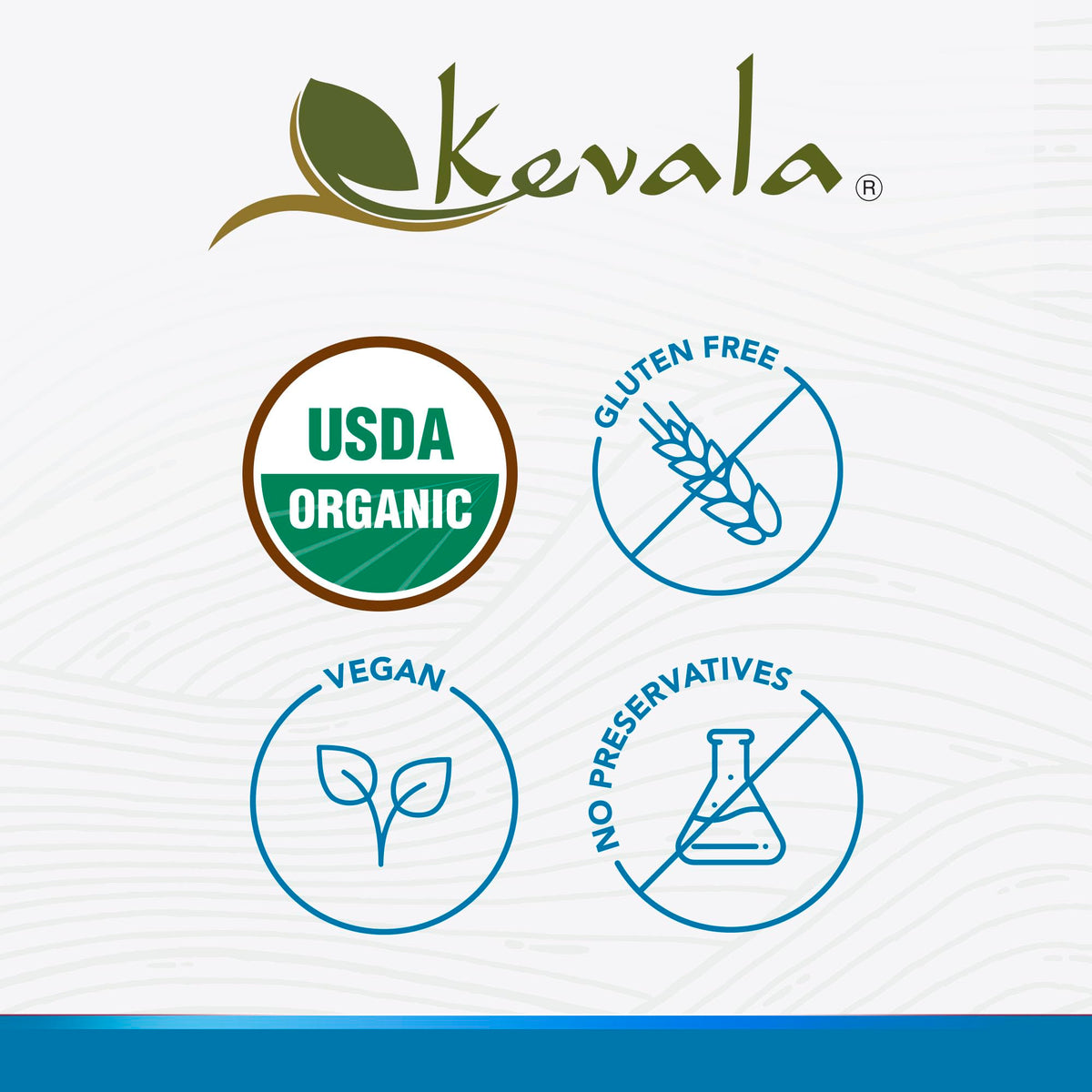 Kevala Coconut Nectar label emphasizing organic and vegan sourcing