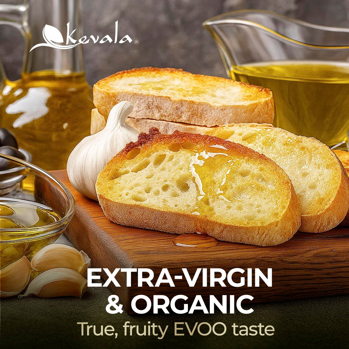 Kevala olive oil bottle pour for sautéing and finishing dishes