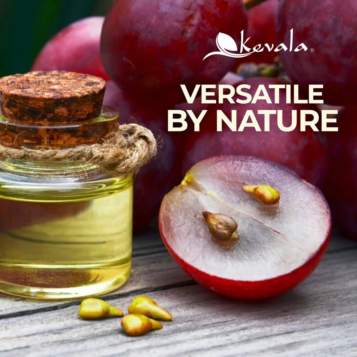 Kevala Grapeseed Oil pour showing light texture for sautéing.