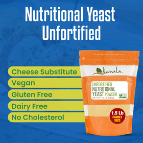 Kevala Nutritional Yeast with cheesy flavor adds a dairy-free topping