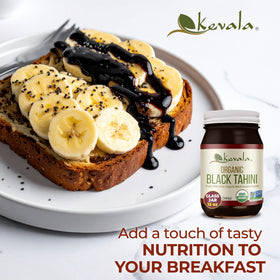 Kevala Organic Black Tahini spread dip ideal for toast and veggies
