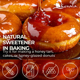 Kevala Organic Oaxaca Honey jar on table with warm lighting
