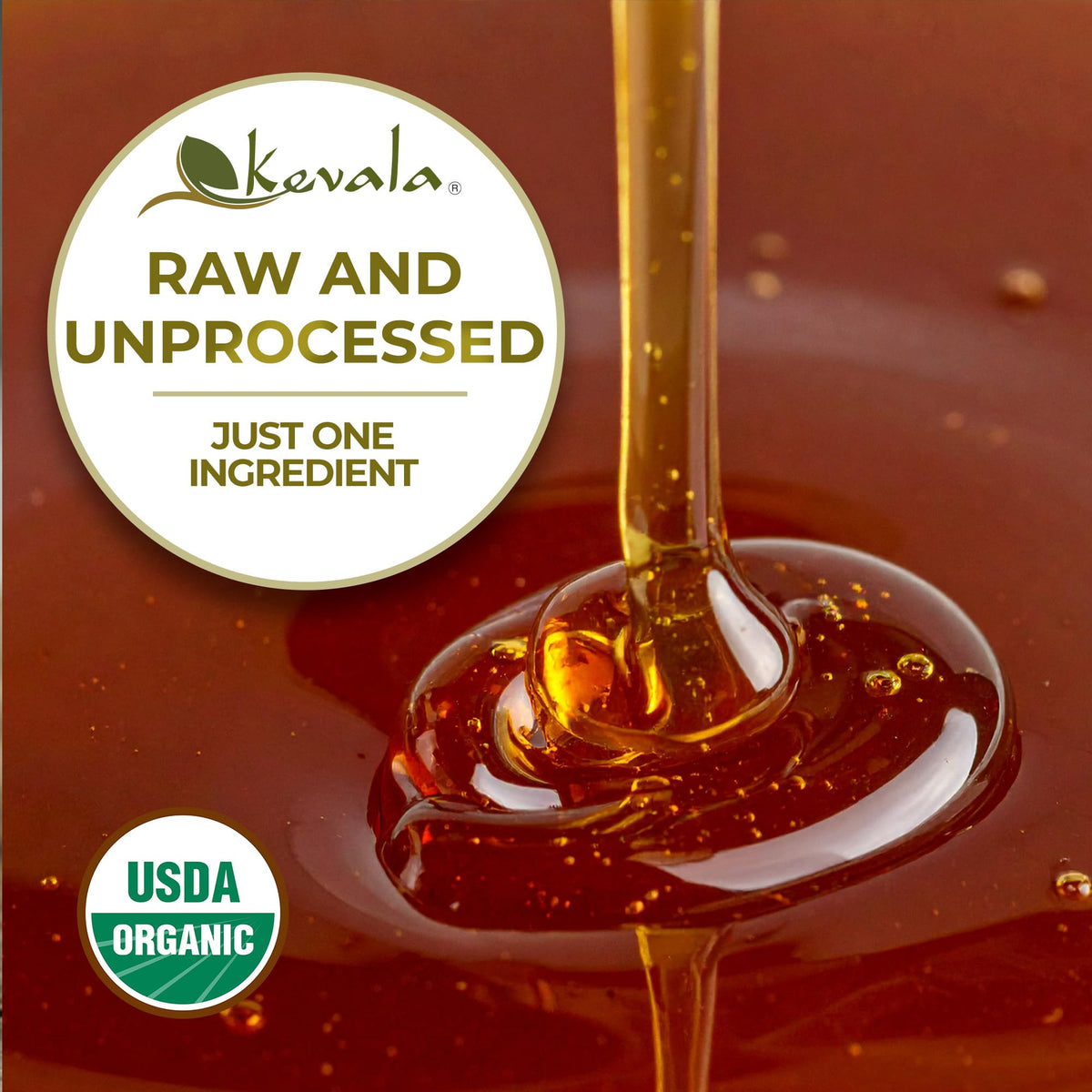 Kevala Organic Oaxaca Honey pour bottle ready for tea and recipes