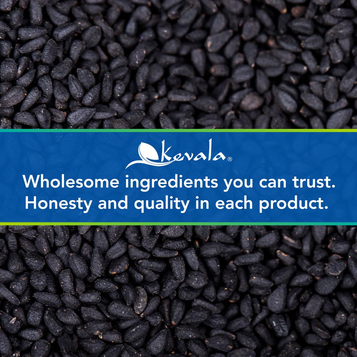 Kevala Organic label on seeds, USDA Organic quality for safe vegan cooking.