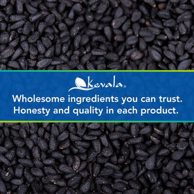 Kevala Organic label on seeds, USDA Organic quality for safe vegan cooking.