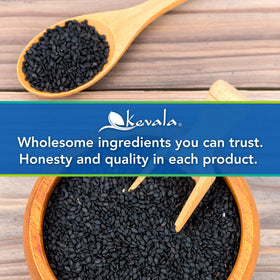 Kevala sesame seeds in a dressing jar for sesame-based sauces