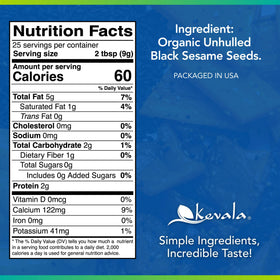 Kevala black sesame seeds being used to make tahini, a versatile staple