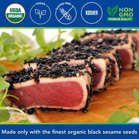 Kevala black sesame seeds blended into a smoothie for minerals and fiber
