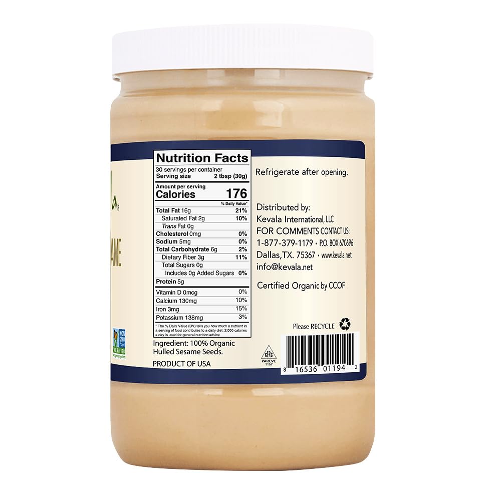 Kevala Organic Sesame Tahini on toast demonstrates quick, savory-sweet snack potential.