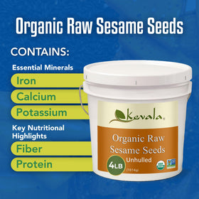 Kevala raw sesame seeds unhulled bagels topping — enhances bagels with crunchy sesame finish