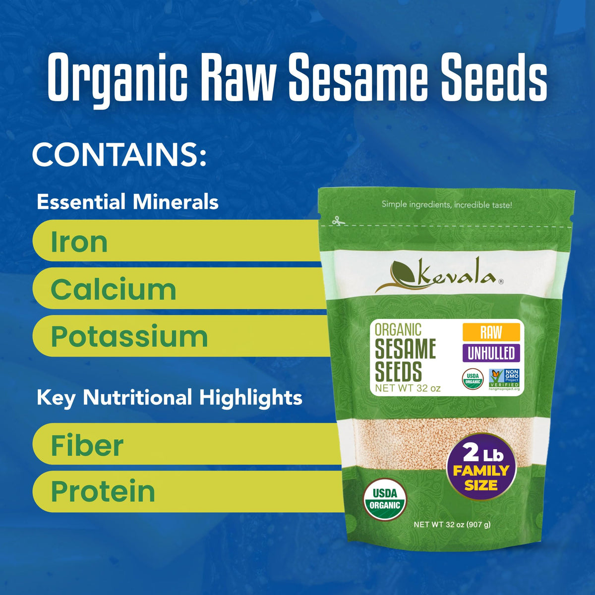 Kevala sesame seeds added to a dressing for enhanced flavor and crunch.