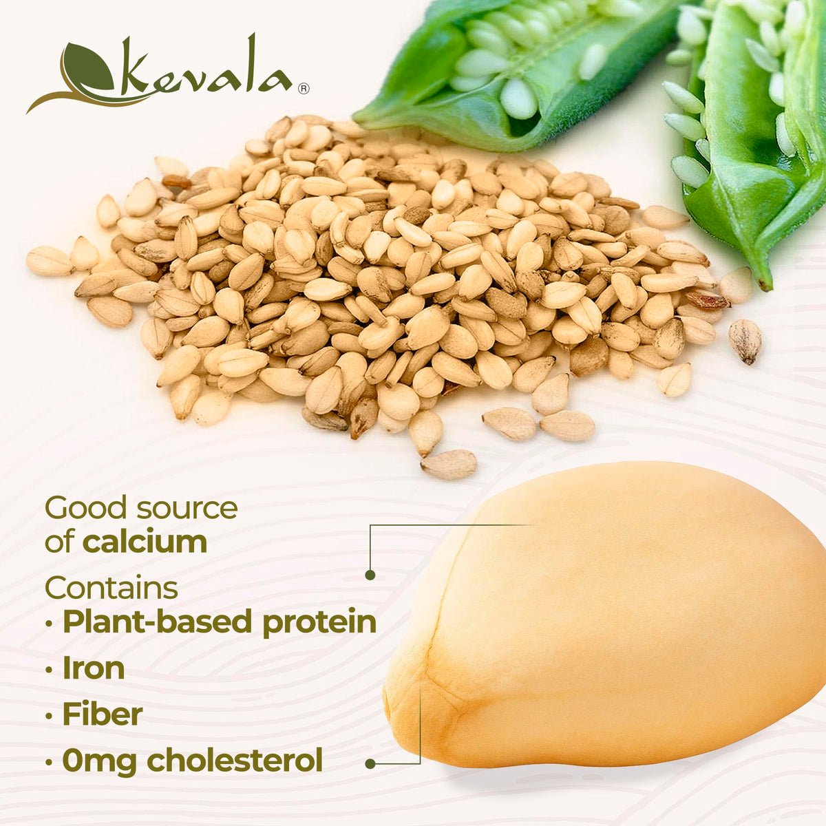 Kevala sesame seeds salad garnish boosts crunch and protein.