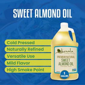 Kevala Almond Oil used as a light hair oil and conditioner.