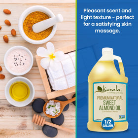 Kevala Sweet Almond Oil in hair care routine for shine.