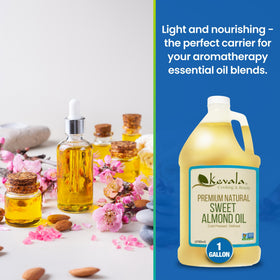Kevala Almond Oil applied as a nourishing skin moisturizer and massage base.