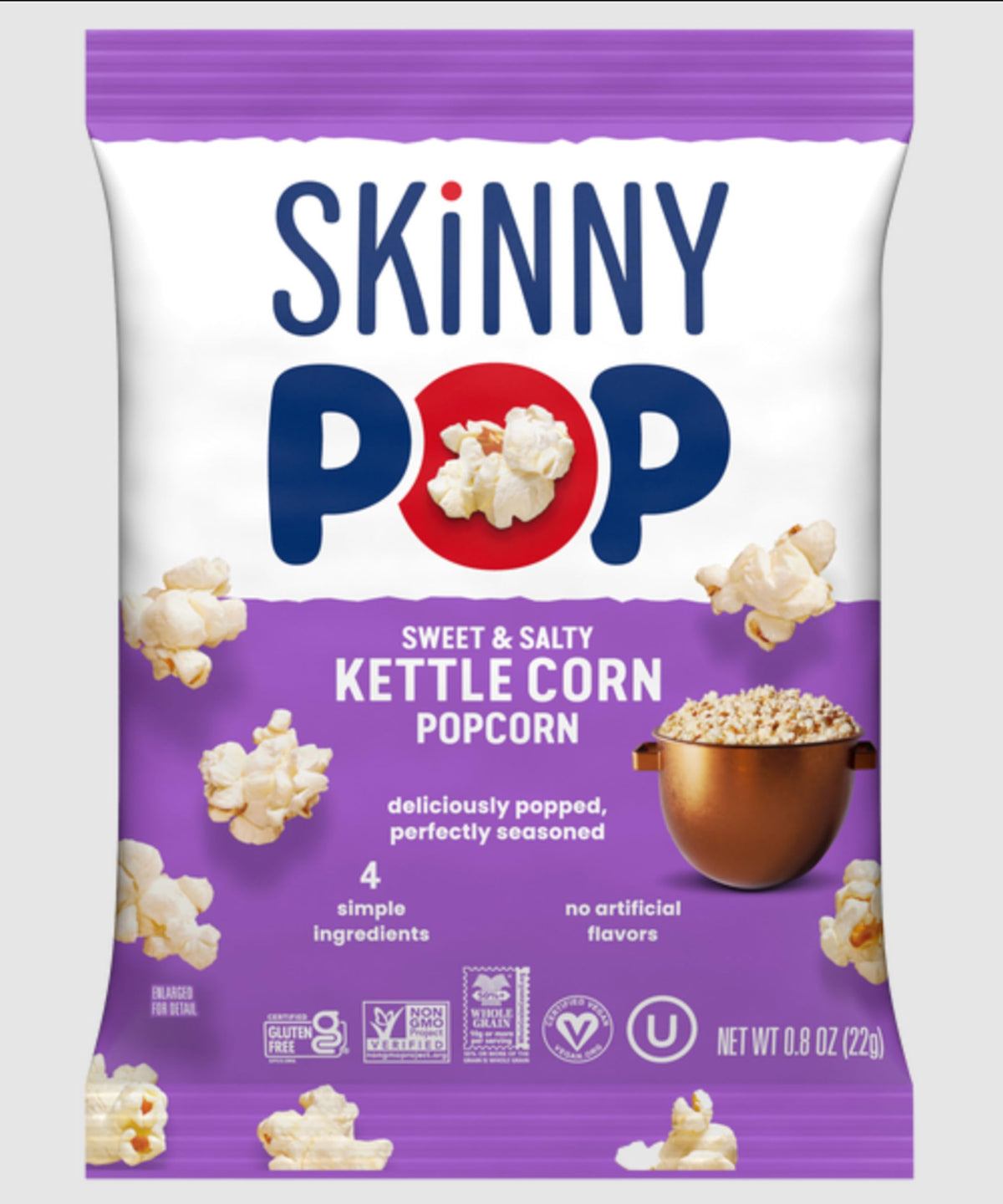Kevcooper Real Popcorn on-the-go snack, lunchbox ready.