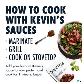 Kevin's Korean BBQ sauce, paleo-certified and non-GMO for quick meals.