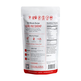 Kevin's Kung Pao sauce 3-pack on pantry shelf