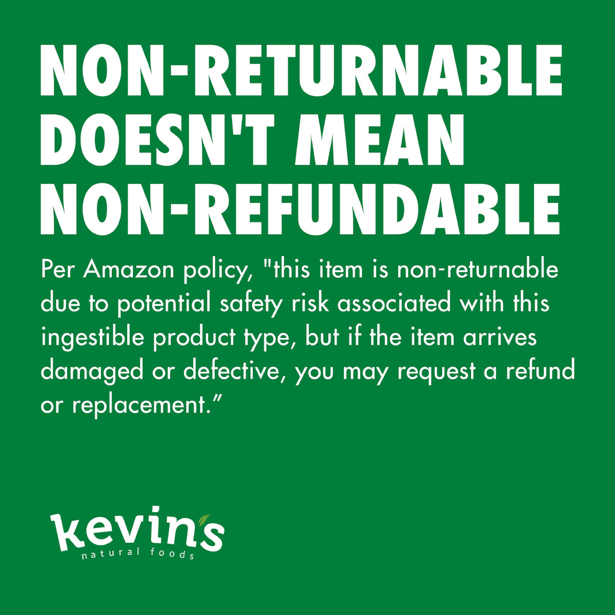 Kevin's Natural Foods label highlights gluten-free and non-GMO benefits.