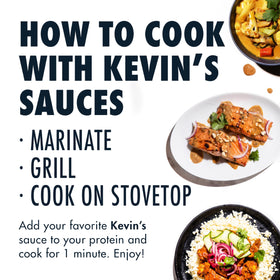 Kevin's Natural Foods Lemongrass Basil sauce, fragrant and versatile with vegetables.