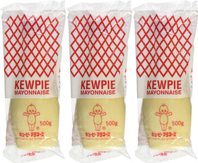 Kewpie Mayo 3-pack 500g tubes on display, creamy and versatile