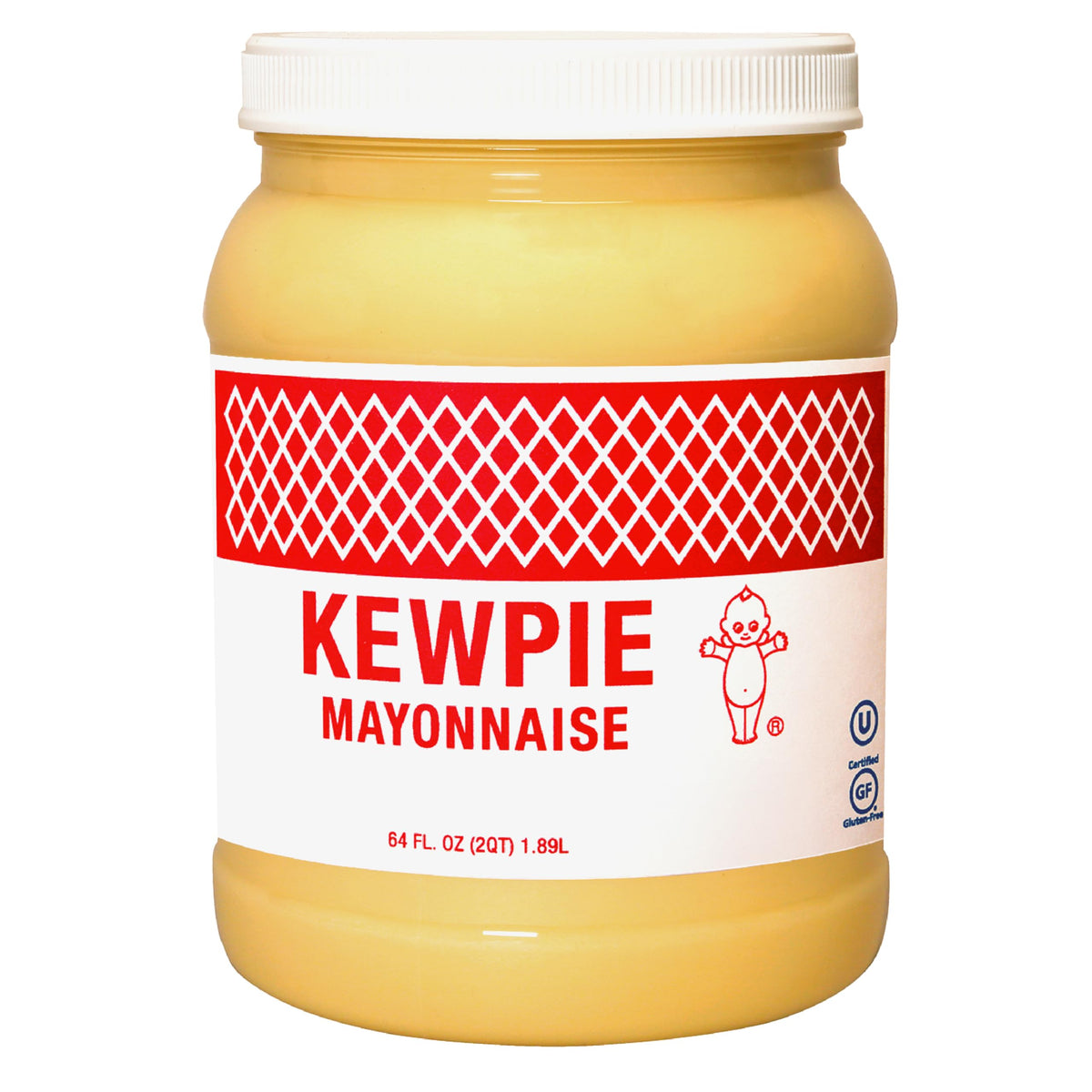 Kewpie mayonnaise 64oz bottle pouring for sandwiches with rich umami flavor