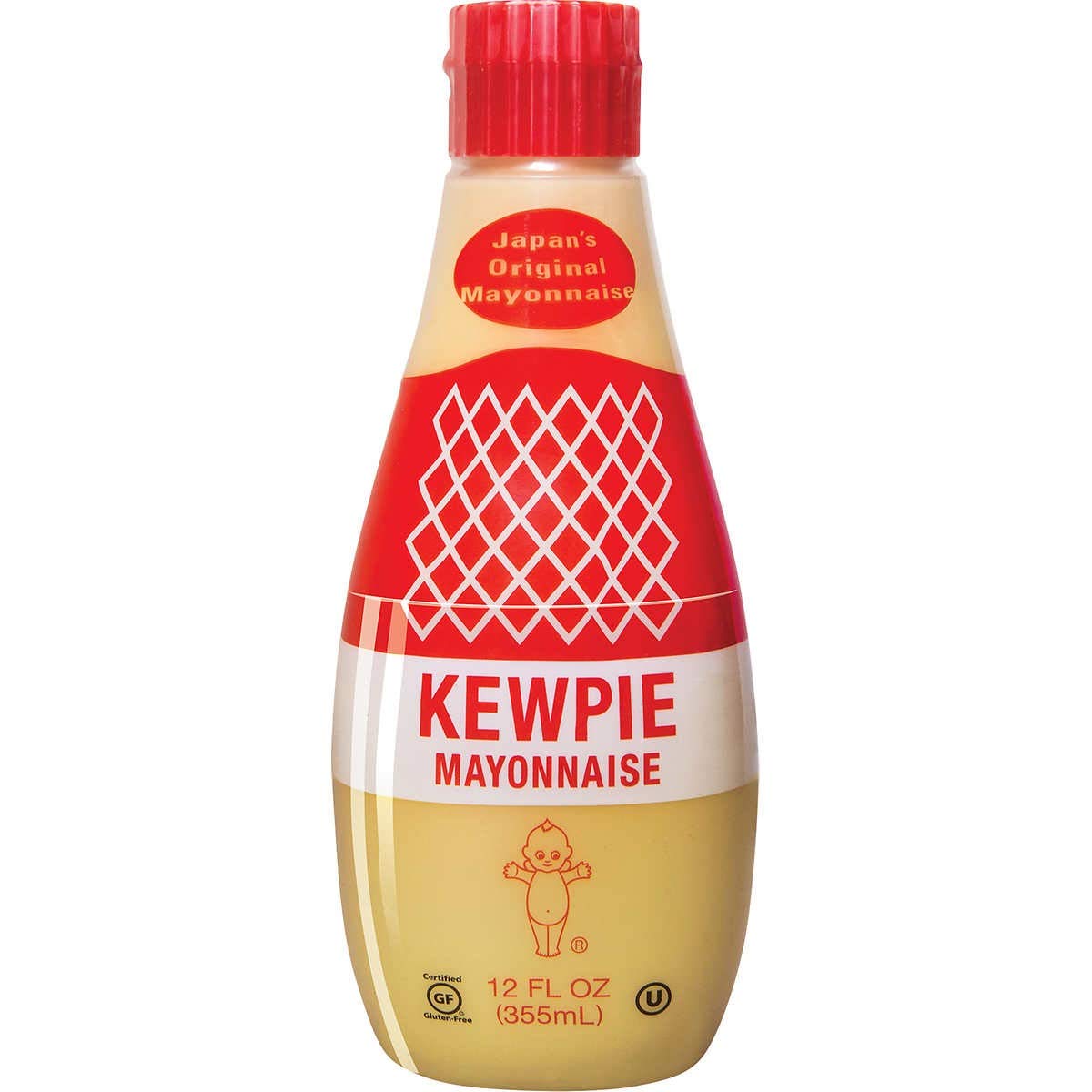 Kewpie Mayonnaise bottle pouring rich, creamy texture, ideal for sandwiches and dips
