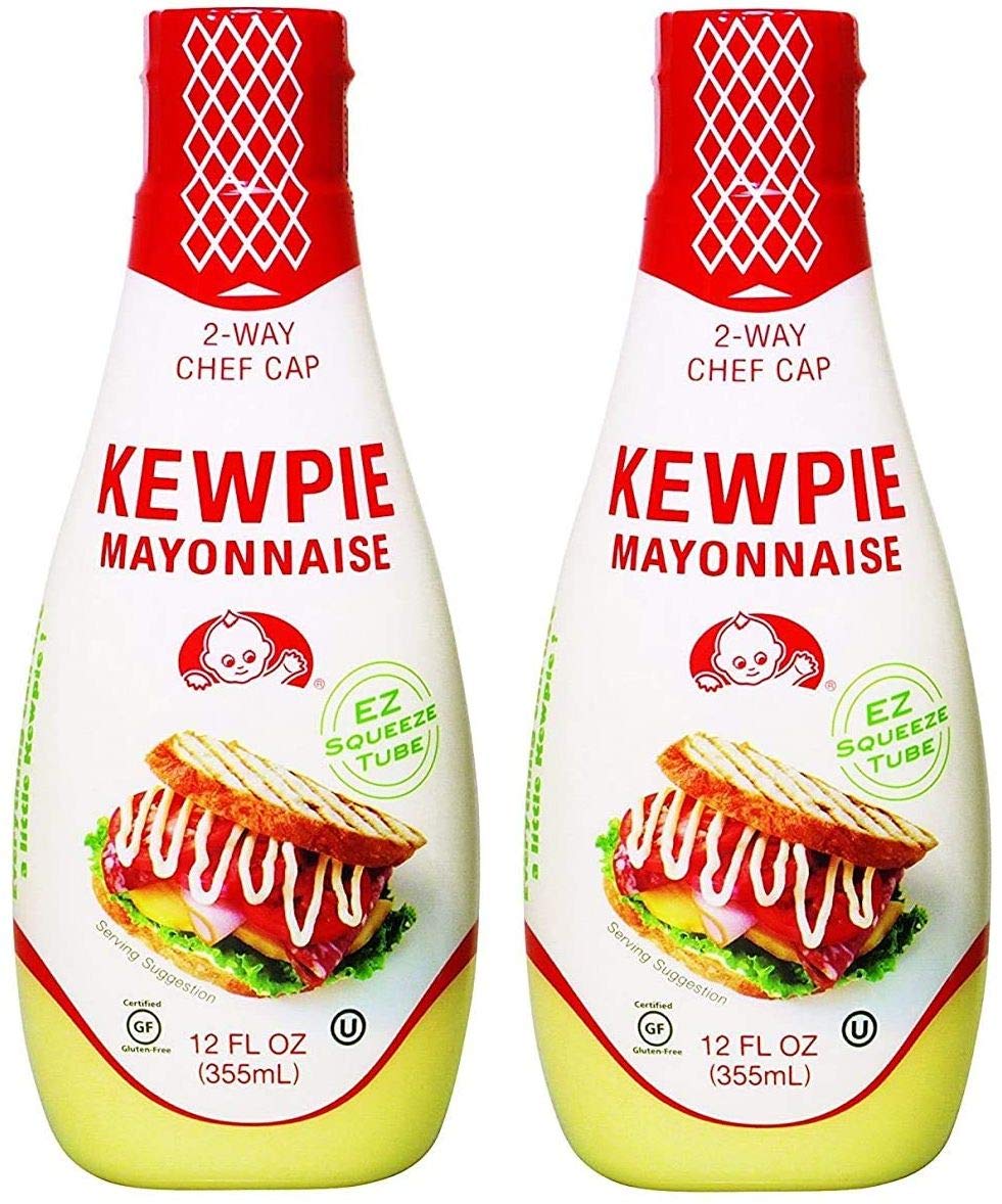 Kewpie Mayonnaise creamy texture in close-up, ideal for sushi and salads.