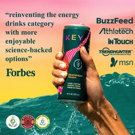KEY Ketone Drink carbonation bubbles suggest a smooth, mildly fizzy sip.