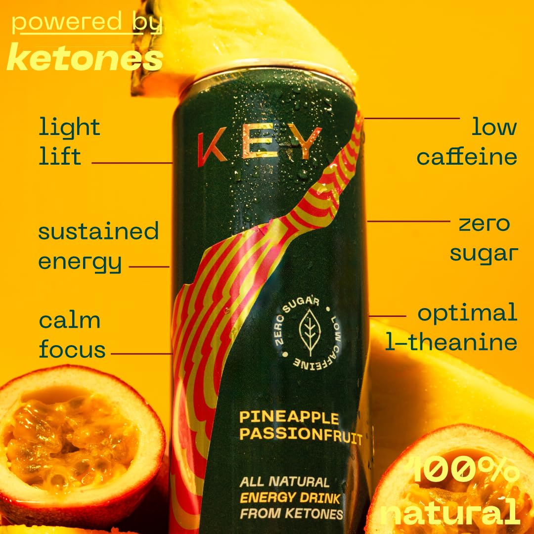 KEY Ketone Drink being poured over ice for a refreshing lift