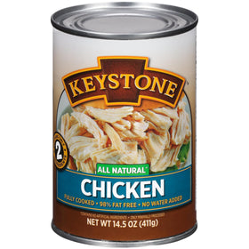 Keystone Chicken fully cooked can for quick meals.