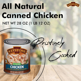 Keystone chicken can with no water added, preserving flavor and texture.