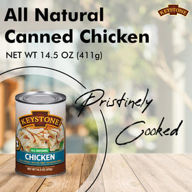 Keystone Chicken ready to eat pack for on-the-go meals.