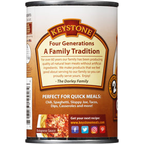 Keystone Ground Beef ingredients label showing simple, natural components