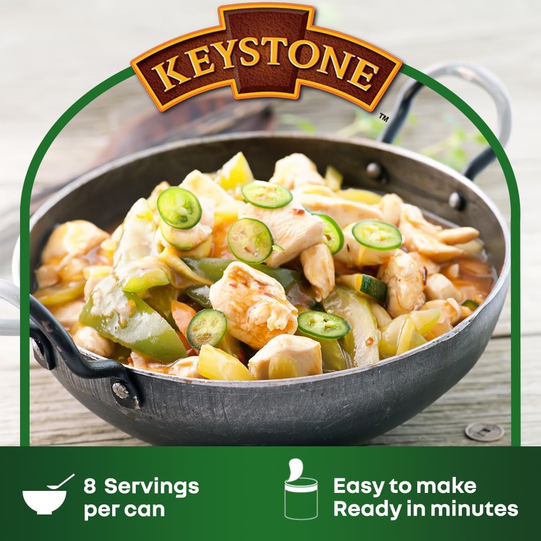 Keystone Meats family pack of six cans in shipping box