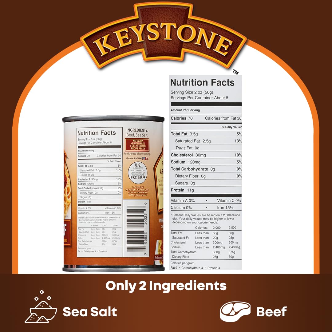 Keystone Meats kitchen countertop – convenient pantry staple for quick meals.