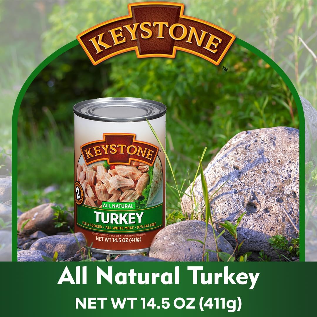 Keystone Meats turkey can open chunks ready for quick meals