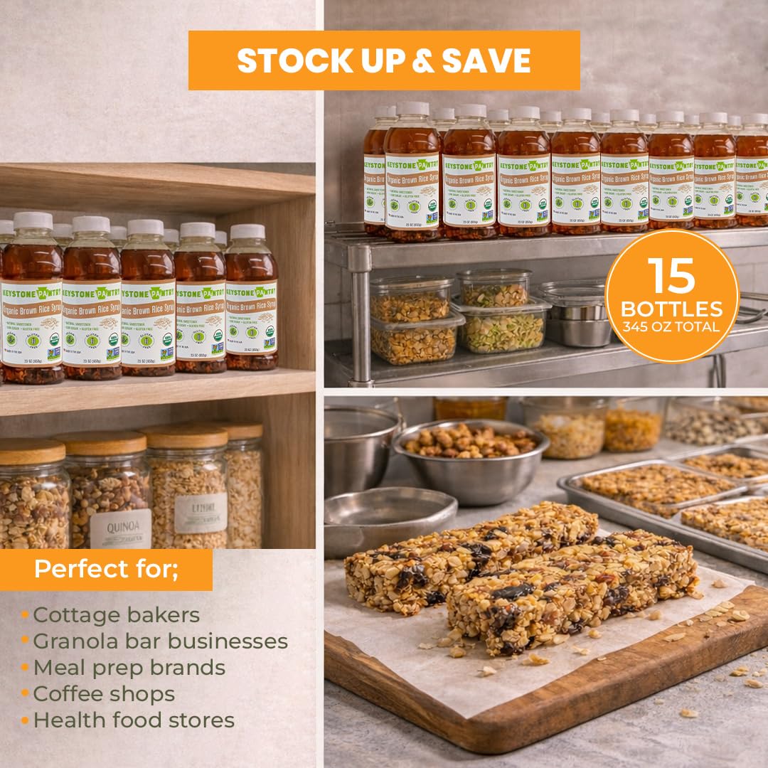 Coffee sweetened with Keystone Pantry Organic Brown Rice Syrup for a natural taste.
